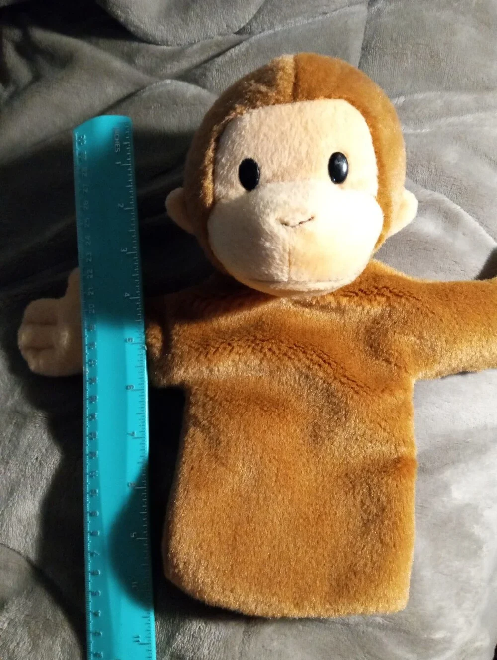 Applause Curious George Hand Puppet Plush Toy Brown Monkey